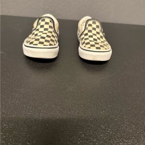 Vans Asher Black White Checkered Slip On Shoes Toddler 11